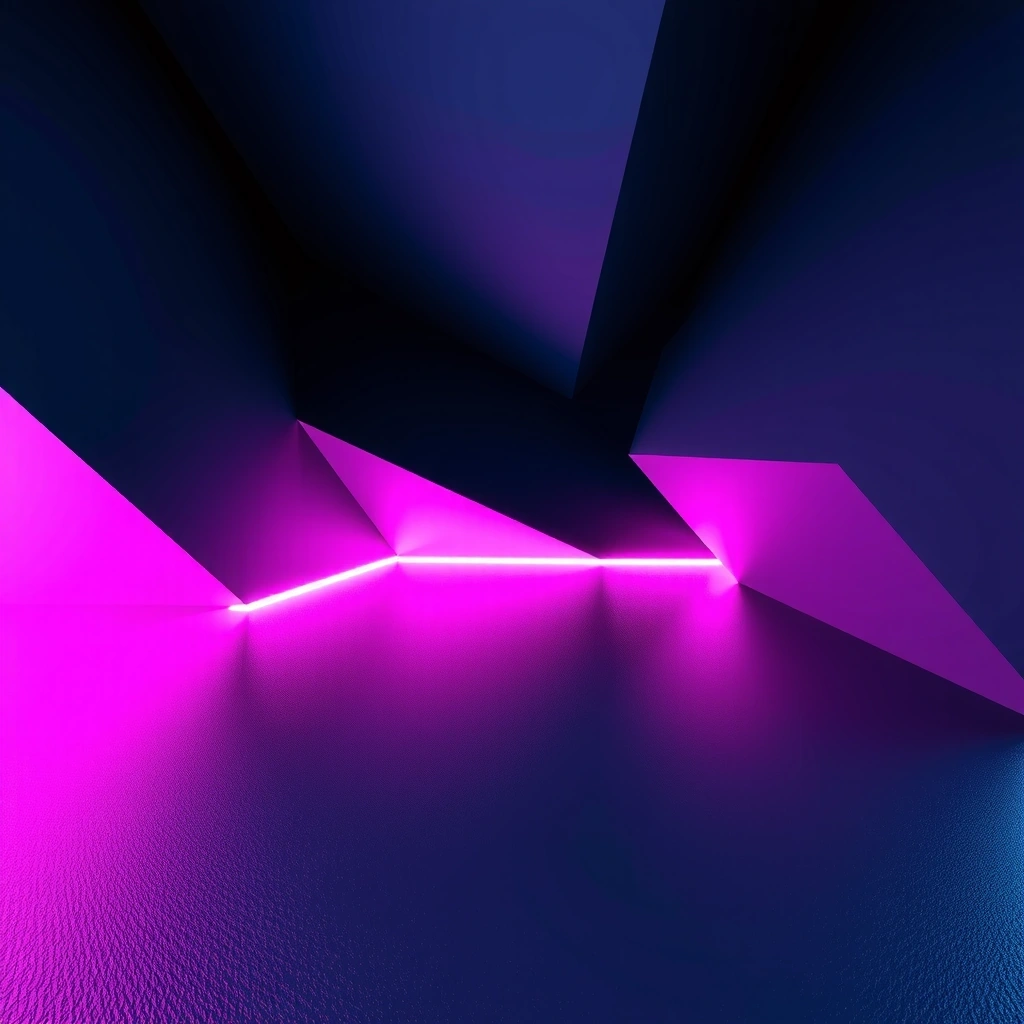 Neon geometric abstract background